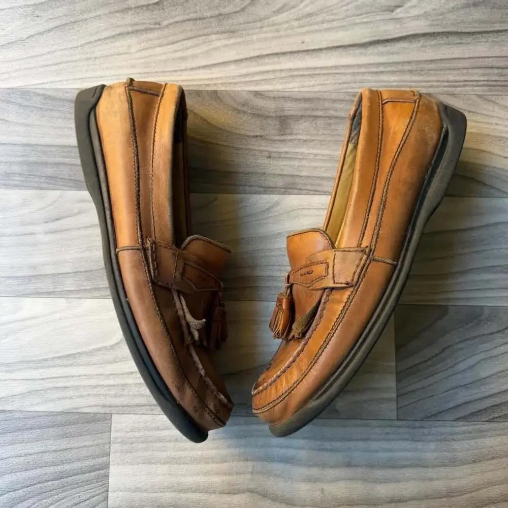Dockers Tan Leather Tassel Loafers Men's 11.5